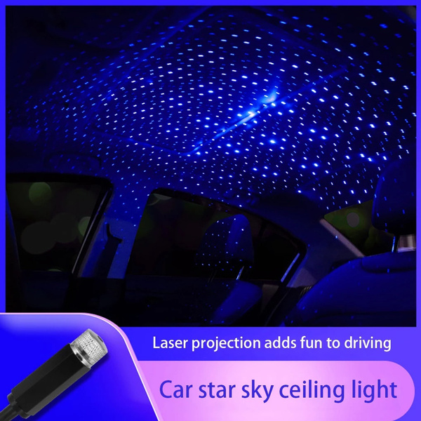 USB Car Interior Roof LED Star Light Atmosphere Starry Sky Night Projector Lamp 