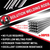 10Pcs 33cm/1.08ft 1.6mm Solution Welding Flux-Cored Rods Aluminum Wire Brazing ^ 