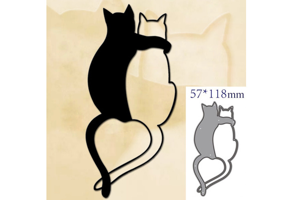 Two Cats Metal Cutting Dies Stencils Scrapbooking Embossing