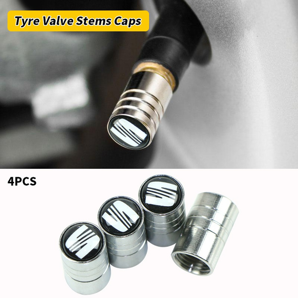 4pcs Metal Wheel Round Tyre Air Stems Caps Car Exterior Accessories for ...