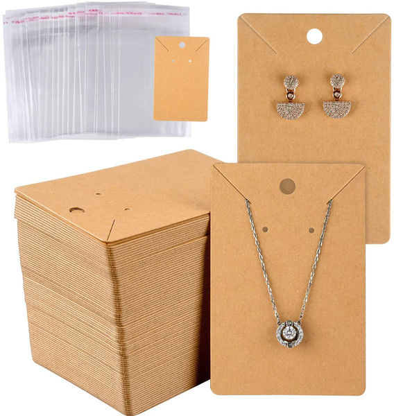 100pcs Earring Cards Ear Studs Holder Cards Jewelry Display Cards for  Selling 