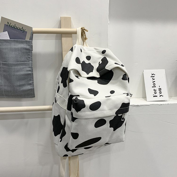 Cow Pattern Backpack For School Teenagers Girls Vintage Casual Bag ...
