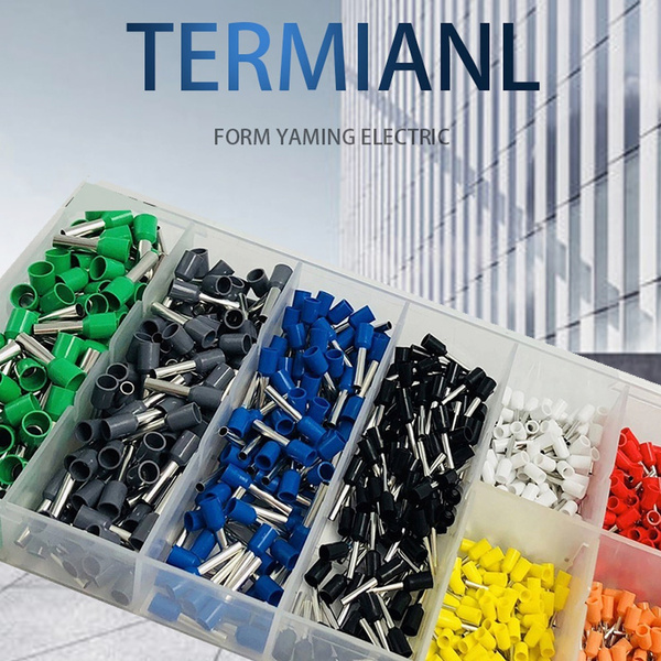 800Pcs/Set Mixed Copper Wire Crimp Connector Insulated Cord Pin End