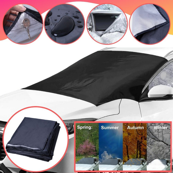 Magnetic Car Windshield Cover, Snow, Ice, Winter Wind Shield Deicer  Windshield Window Protector Covers, Ice Shield Spray Screen Protection for  Cars, Sun Blanket SUV Honda, Subaru, Truck Accessories, Front Key Auto  Defroster