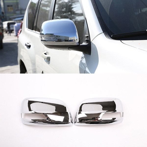 For Toyota Land Cruiser Prado FJ150 150 2010-2018 ABS Chrome Side Rearview Mirror Cap Cover Trim Auto Accessories 