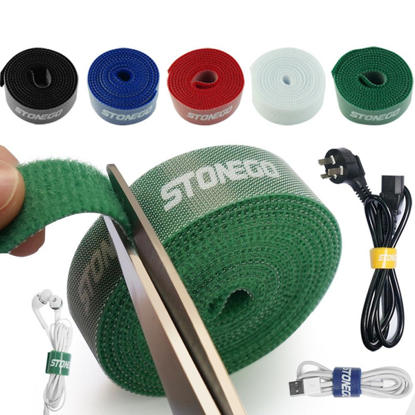 STONEGO 1/2/4 Rolls Cable Ties Roll, Double-sided Tape Holder