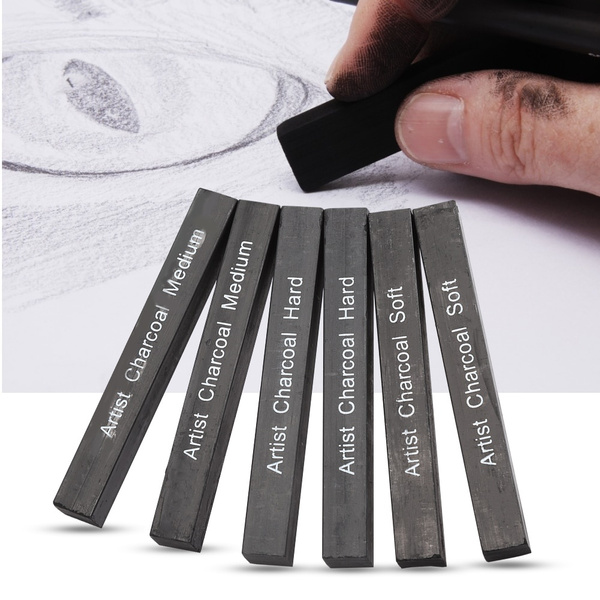 Dyvicl Compressed Graphite Charcoal Sticks, Square Black White Charcoa –  WoodArtSupply