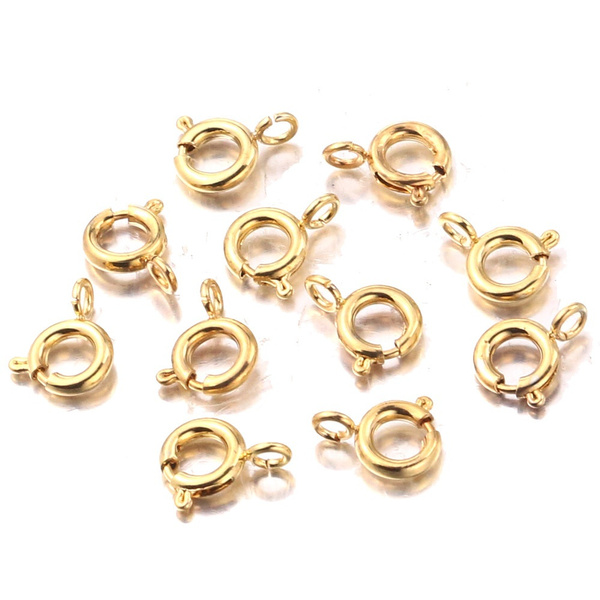 Round Claw Spring Clasps Hooks Bracelet Necklace Connectors DIY Jewelry  Making