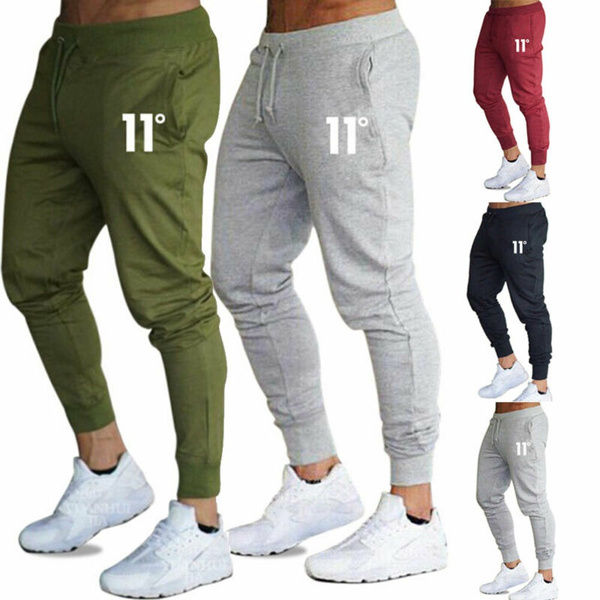 Buy Solid Casual Joggers Pants Men Skinny Sweatpants Gym Fitness
