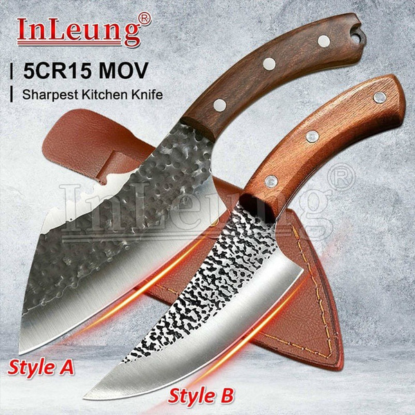 Chef's Boning Knife Stainless Steel Meat Cleaver Forged Hunting Fishing Butcher  Knives Set Kitchen Tools