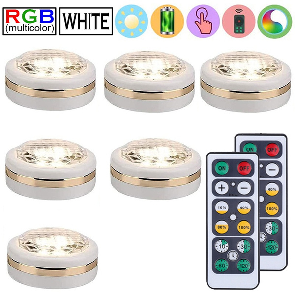 Wireless Led Puck Lights With Remote Control,battery Powered