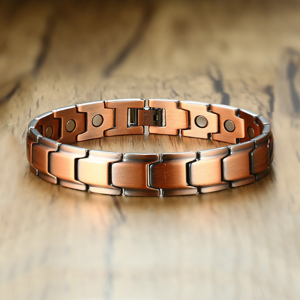 Men's Heavy Large Size Pure Magnetic Copper Twisted Rope Bracelet – Zen  Health