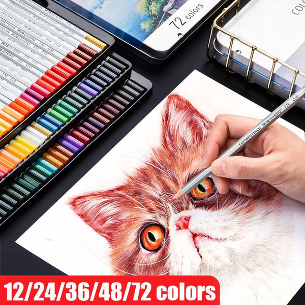 72 Oil Based Color Pencils for Drawing & Illustration