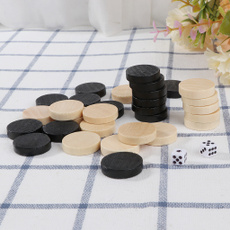Toy, chesspiece, Dice, Wooden