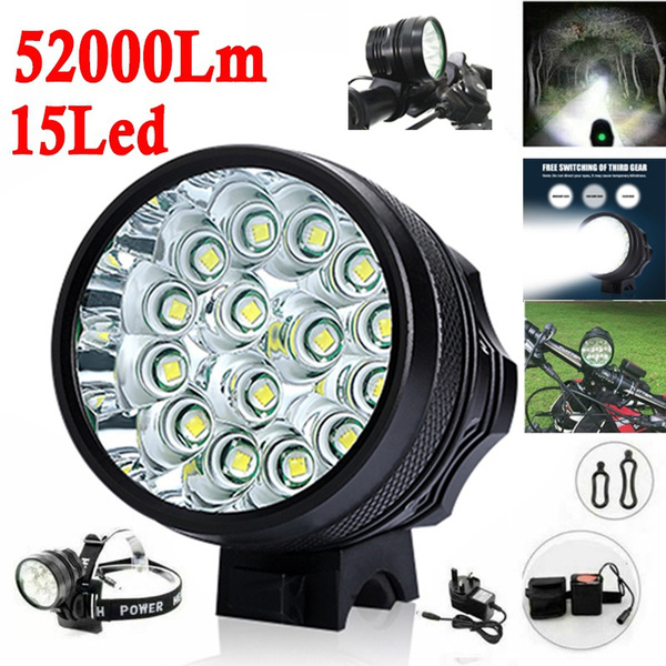 Bike Front Light Bicycle 15 LED T6 Lamp 52000LM Cycling MTB Headlight Flashlight 