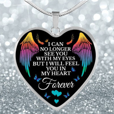 necklaceremembrancedad, butterfly, heartshapenecklace, Angel