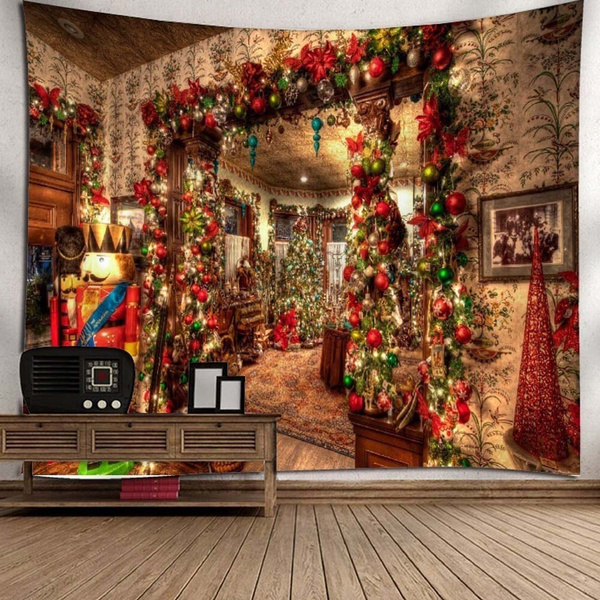 Christmas tapestry wall hanging with lights new arrivals