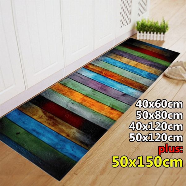 Anti Slip Kitchen Carpet for Floor Large Long Stripe Hallway Mat