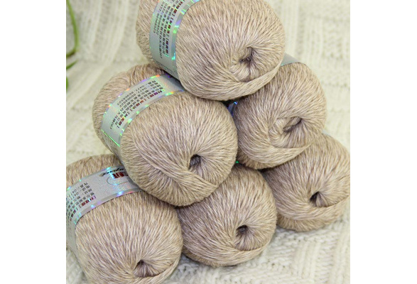 Sale New Luxurious Soft 6Balls x 50gr Mongolian Pure Cashmere Hand Knitting  Wool Hand Crochet Yarn #636 OldLace Beige Scarves Wrap Shawl Hobbies ☆Visit  my shop to see new items that you