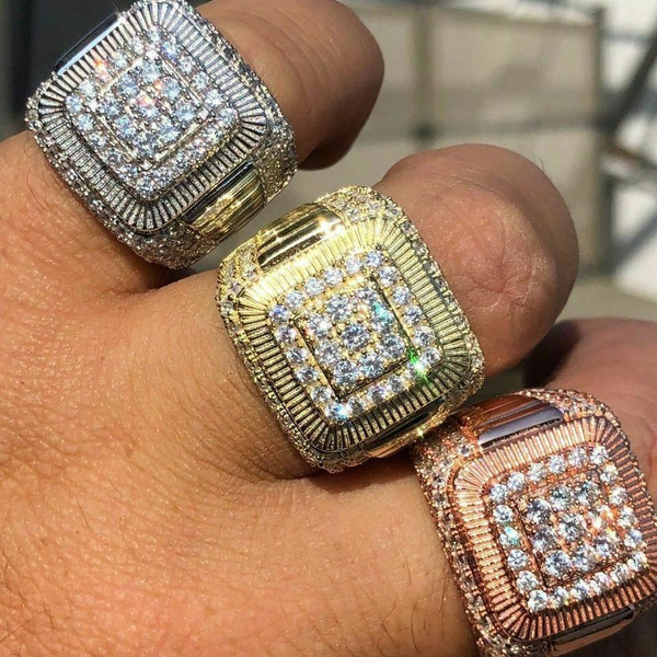 Top Quality Mens Silver Iced Out Cross Pinky Ring Protect With D Vvs1  Diamond Moissanite Hip Hop Jewelry From Aries999, $97.51 | DHgate.Com