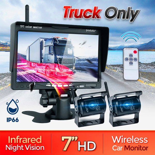 7" HD Wireless Backup Monitor Camera HD TFT LCD Vehicle Rear View