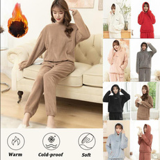 women's pajamas, Fleece, hooded sweater, Winter