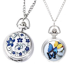 butterfly, Fashion, ladypocketwatch, Chain