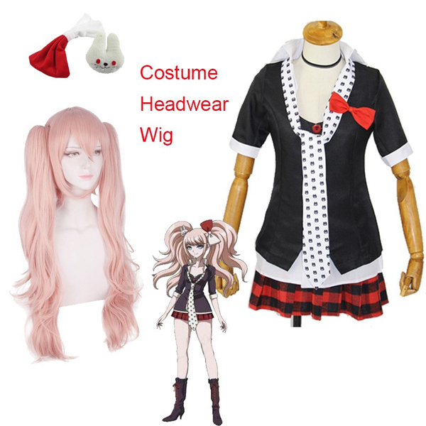 Anime Enoshima Junko Cosplay Costume Danganronpa 3 Wigs Adult School