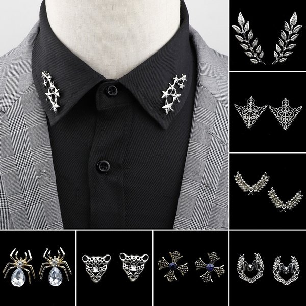 Shirt collar sales pin brooch