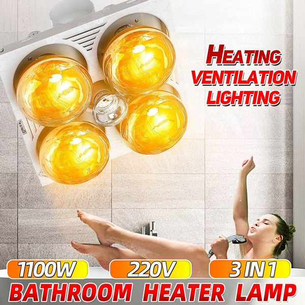 1 100 W Wall Mounted Electric Heater Bathroom Ceiling Light Lamp Warmer ...