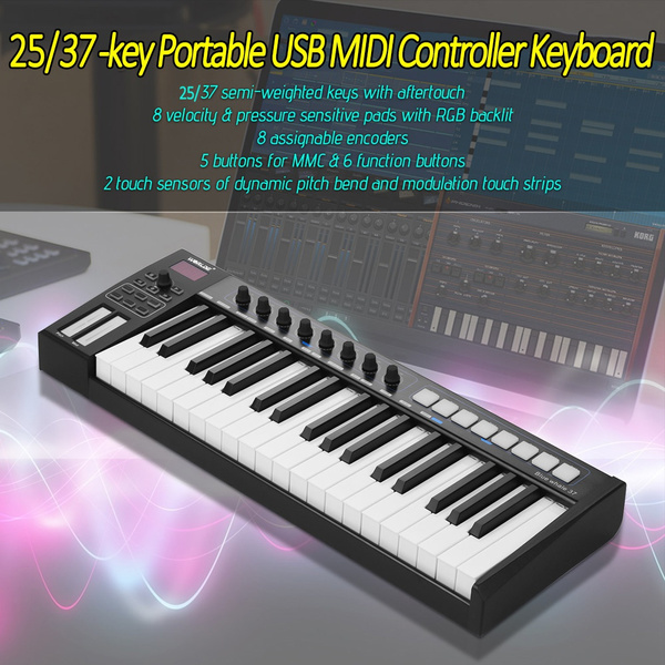 semi weighted midi keyboard 25