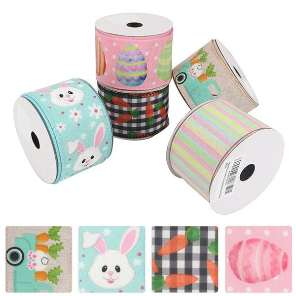 1 Roll Easter Ribbon Nice Chic Fine Safe DIY Packing Band Easter Themed  Ribbon Gift Decoration