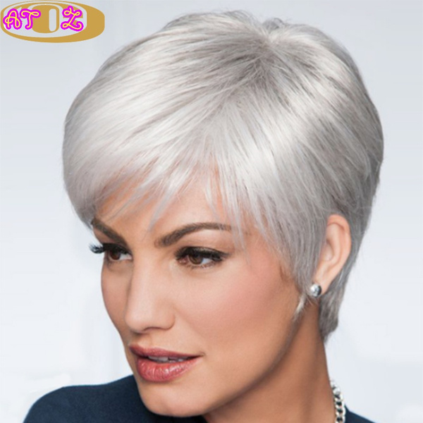 Short hair on sale wigs with highlights