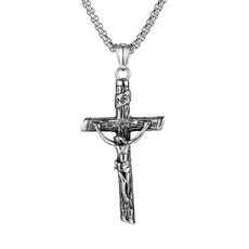 Steel, Christian, belief, Cross Pendant