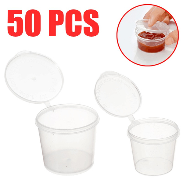 50 Pcs set 1 2 3 4oz Small Plastic Sauce Cups Food Storage Containers 50-pcs-set-1-2-3-4oz-small-plastic-sauce-cups-food-storage-containers