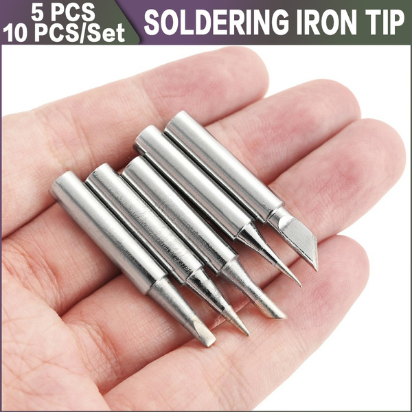 5PCS/10PCS Soldering Iron Tips Pure Copper Soldering Iron Head Set DIY
