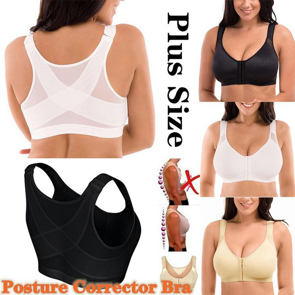 Fashion Women Posture Corrector Bra Wireless Back Support Lift Up Yoga Bra  Underwear Plus Size
