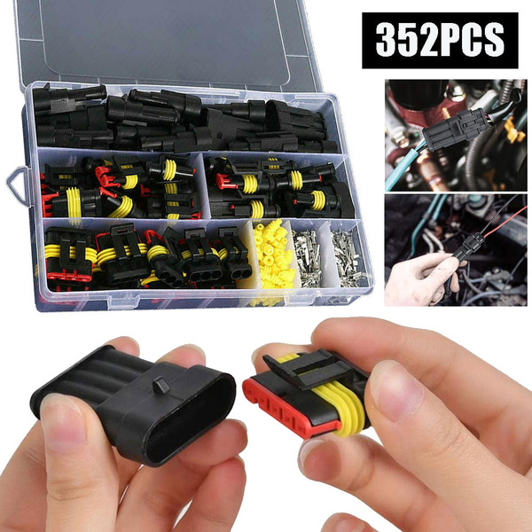 30-Piece Sealed Electrical Wire Connector Set – 1 To 6 Pin Ways For Cars & Boats