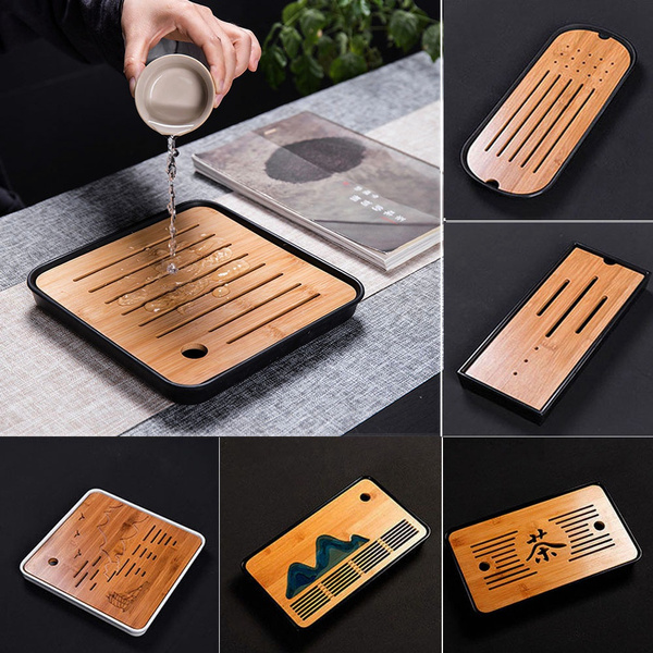Bamboo Tea Trays Chinese Tea Serving Kung Fu Tea Trays High Quality Dry