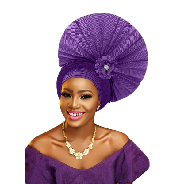 African headtie Nigerian auto gele hat 