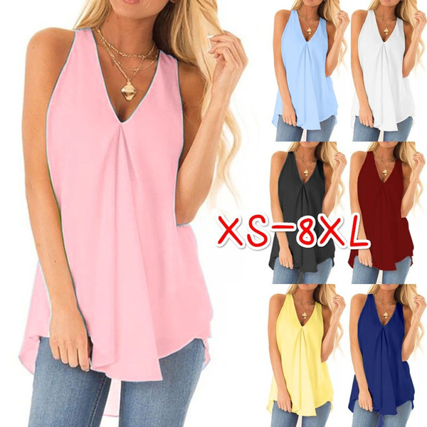 plus size sleeveless chiffon top