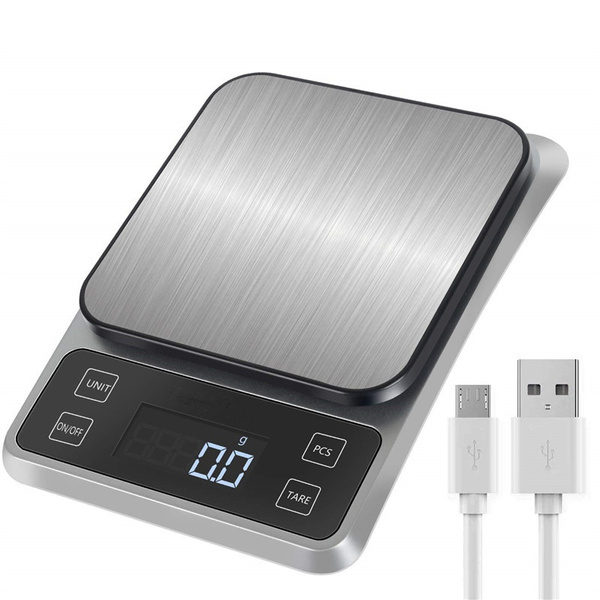 USB Rechargeable Digital Food Scale, 11lb/5KG Kitchen Scale Weight
