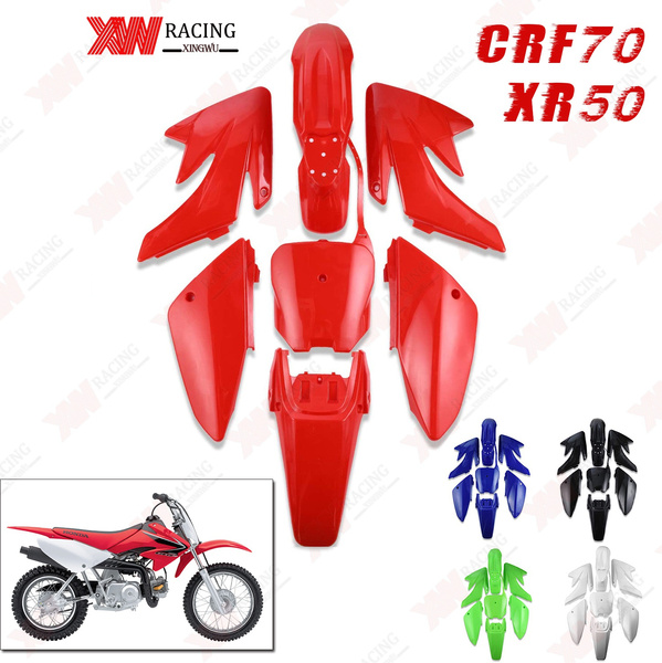 XW RACING Plastic Kit Fairing Cover Fender Radiator Shrouds Number Plate Side Panels for HONDA Honda CRF70 XR50, Chinese 50cc 70cc 90cc 110cc 125cc 140cc 150cc 160cc Motorcycles Accessories Dirt Pit