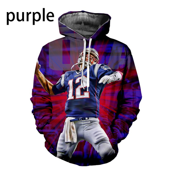 Fashion Tom Brady 3D Printing Hoodies 