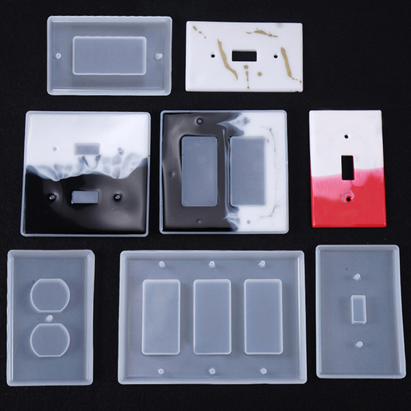 DIY Crafts Epoxy Resin Mold USB Socket Panel Light Switch Cover Silicone Mould DIY Crafts Epoxy Resin Mold USB Socket Panel Light Switch Cover Silicone Mould