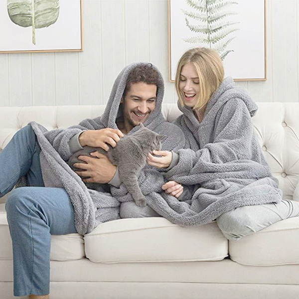 Plush blanket best sale hoodie wish