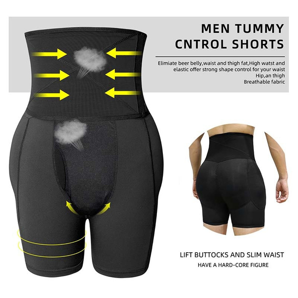 Men's Butt Enhancing Shapewear - Tummy Control Padded Underwear With Removable Hip Pads