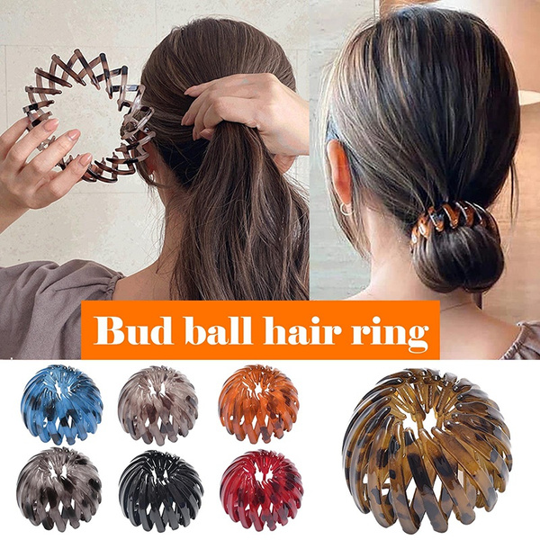 Women's Bird Nest Expanding Crystal Tail Hair Bun Holder Clips Claw Accessories Women's Bird Nest Expanding Crystal Tail Hair Bun Holder Clips Claw Accessories