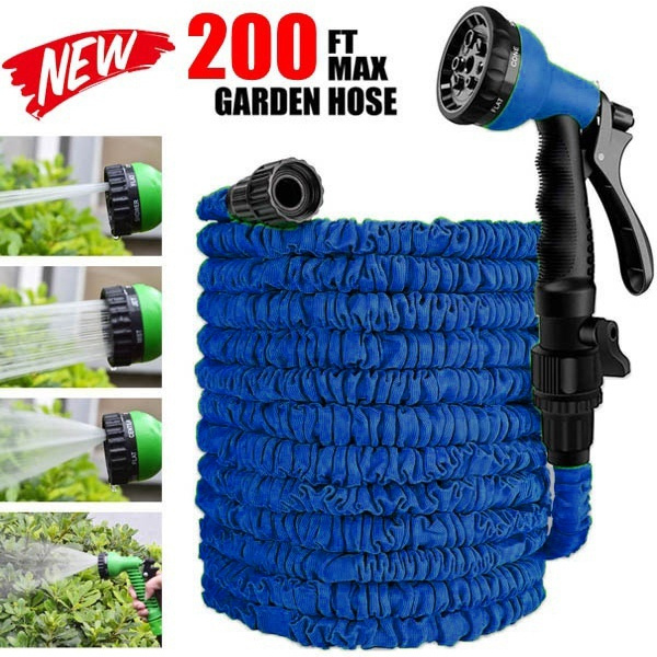 20025 FT Hose Gardening Car Wash Gun Expandable Flexible Water Gun