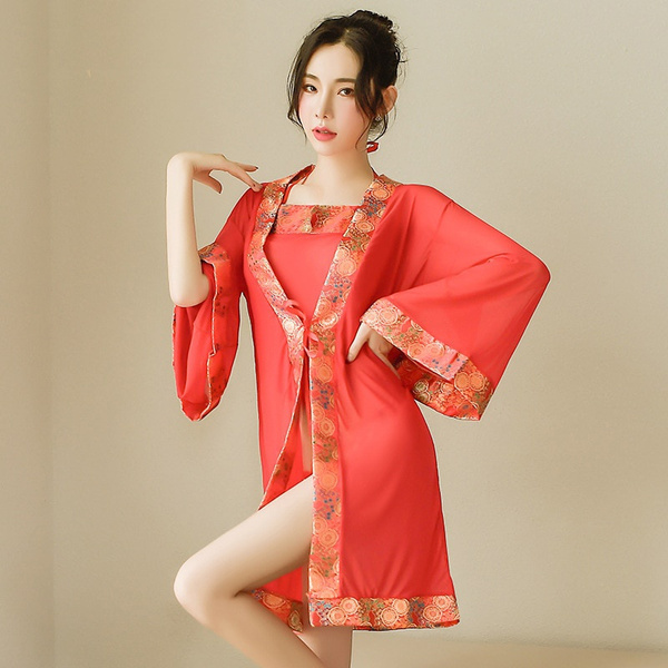 Traditional Chinese Satin Pajamas Set Women Embroidery Pyjamas